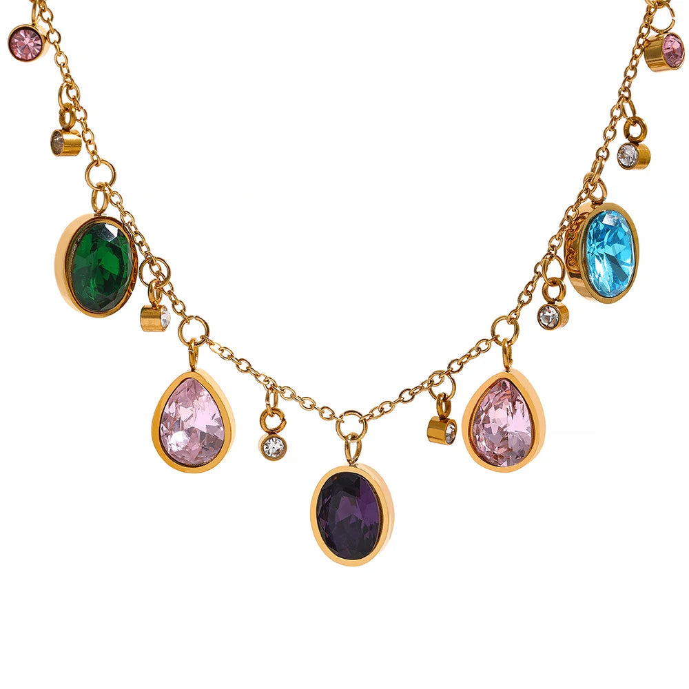 Valentina Jewel Cascade Necklace | Isalene – Isalene