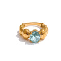 Isalene  6 / Gold Marina Gem Bubble Ring
