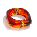 Isalene  Bracelets Amber Red Sorrento Resin Cuff Bracelet