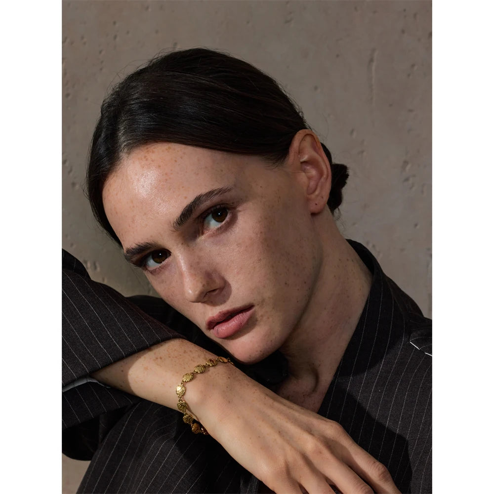 Isalene  Bracelets Aurea Coin Link Bracelet