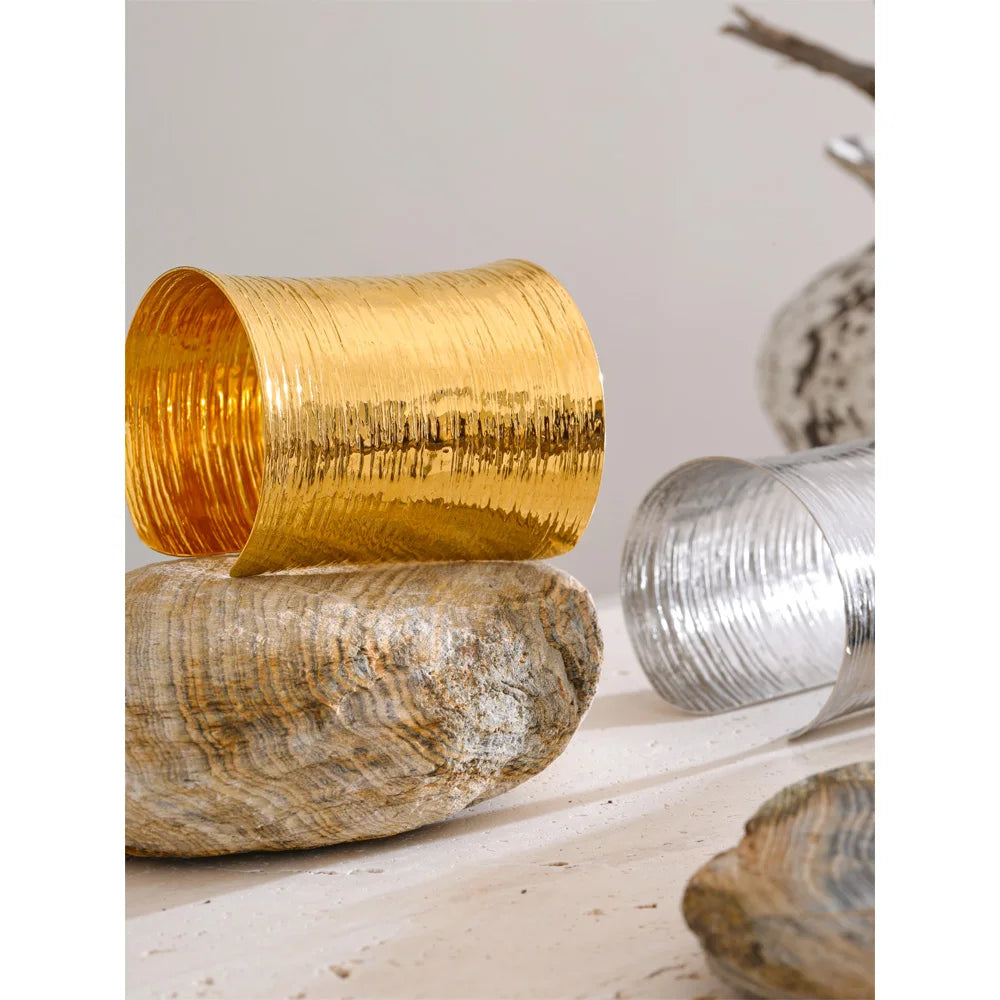 Isalene  Bracelets Aurora Textured Cuff Bracelet