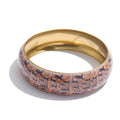 Isalene  Bracelets Blush Mosaic Vintage Floral Enamel Bangle