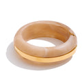 Isalene  Bracelets Champagne Beige Portofino Resin Bangle Bracelet