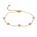 Isalene  Bracelets Crystal Hearts Heart Charm Bracelet