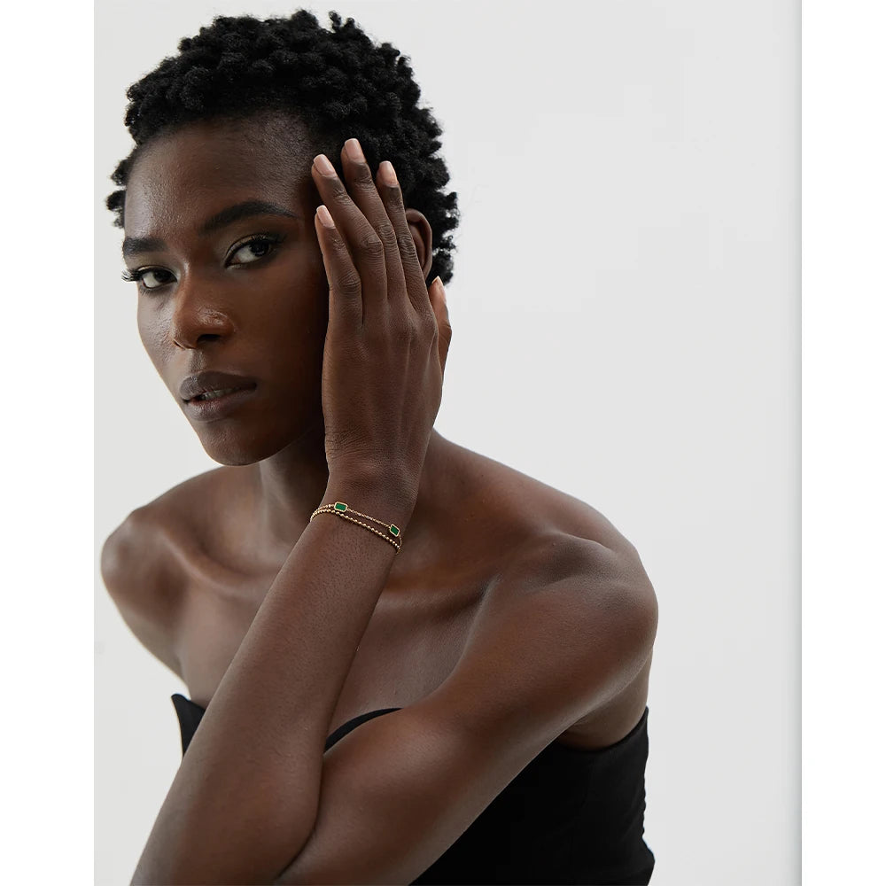 Isalene  Bracelets Duo Bead Accent Bracelet