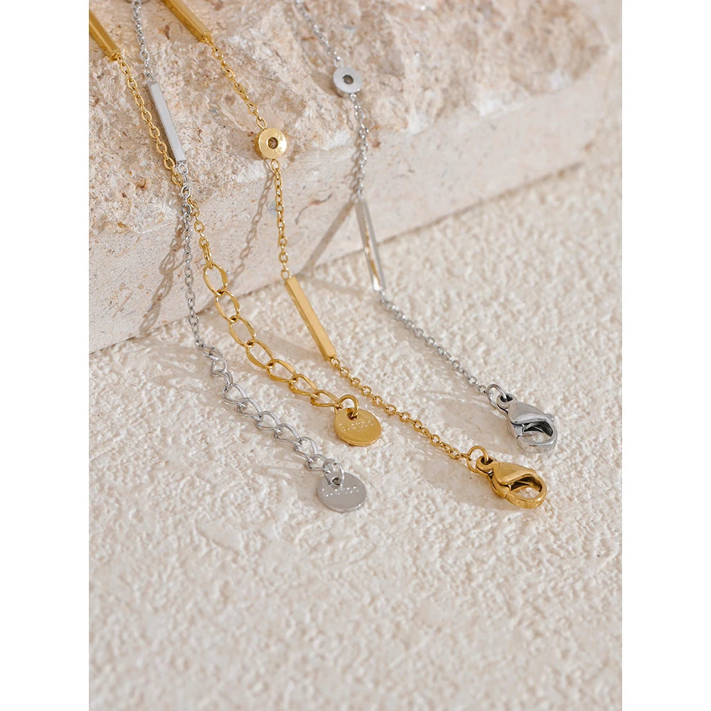 Isalene  Bracelets Elara Bar & Crystal Bracelet