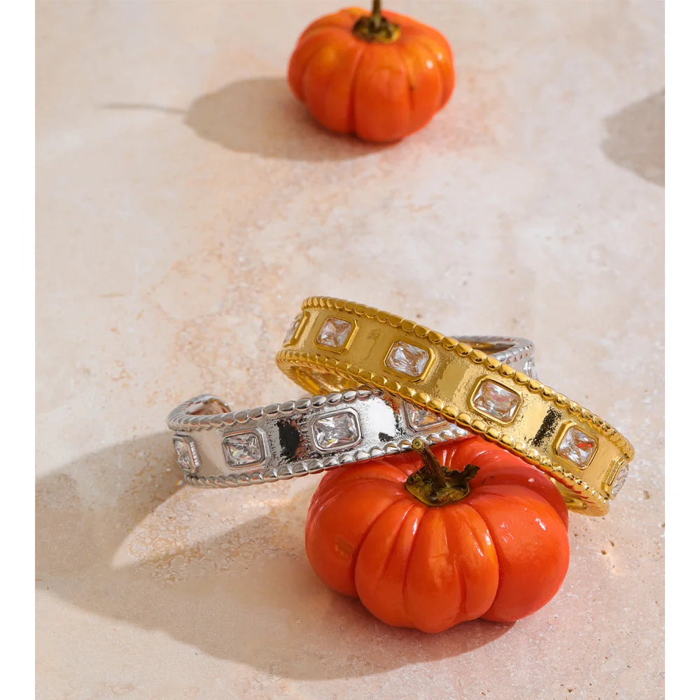 Isalene  Bracelets Faceted Frame Cuff