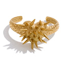 Isalene  Bracelets Gold Aurora Spiked Heart Cuff