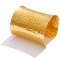 Isalene  Bracelets Gold Aurora Textured Cuff Bracelet