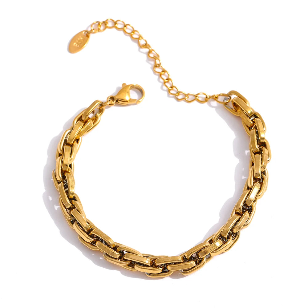 Isalene  Bracelets Gold Bold Link Chain Bracelet