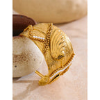Isalene  Bracelets Gold Calypso Pearl Shell Cuff Bracelet