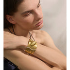 Isalene  Bracelets Gold Calypso Pearl Shell Cuff Bracelet
