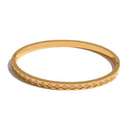 Isalene  Bracelets Gold Celeste Crystal Bangle Bracelet