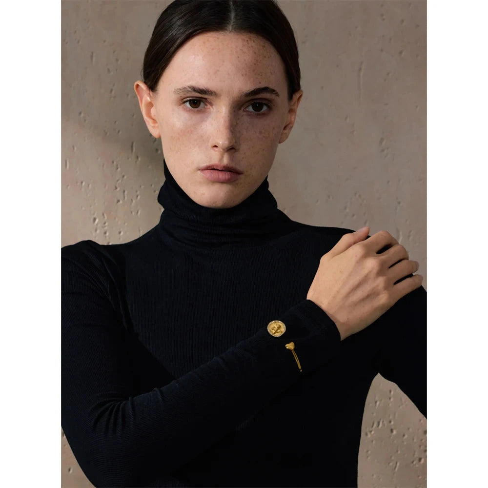 Isalene  Bracelets Gold Celestial Angel Cuff Bracelet