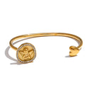 Isalene  Bracelets Gold Celestial Angel Cuff Bracelet