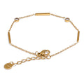 Isalene  Bracelets Gold Elara Bar & Crystal Bracelet
