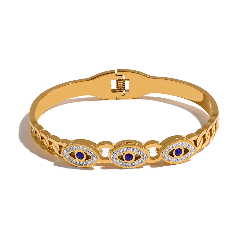 Isalene  Bracelets Gold Evil Eye Harmony Bracelet