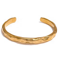 Isalene  Bracelets Gold Hammered Glow Cuff Bracelet