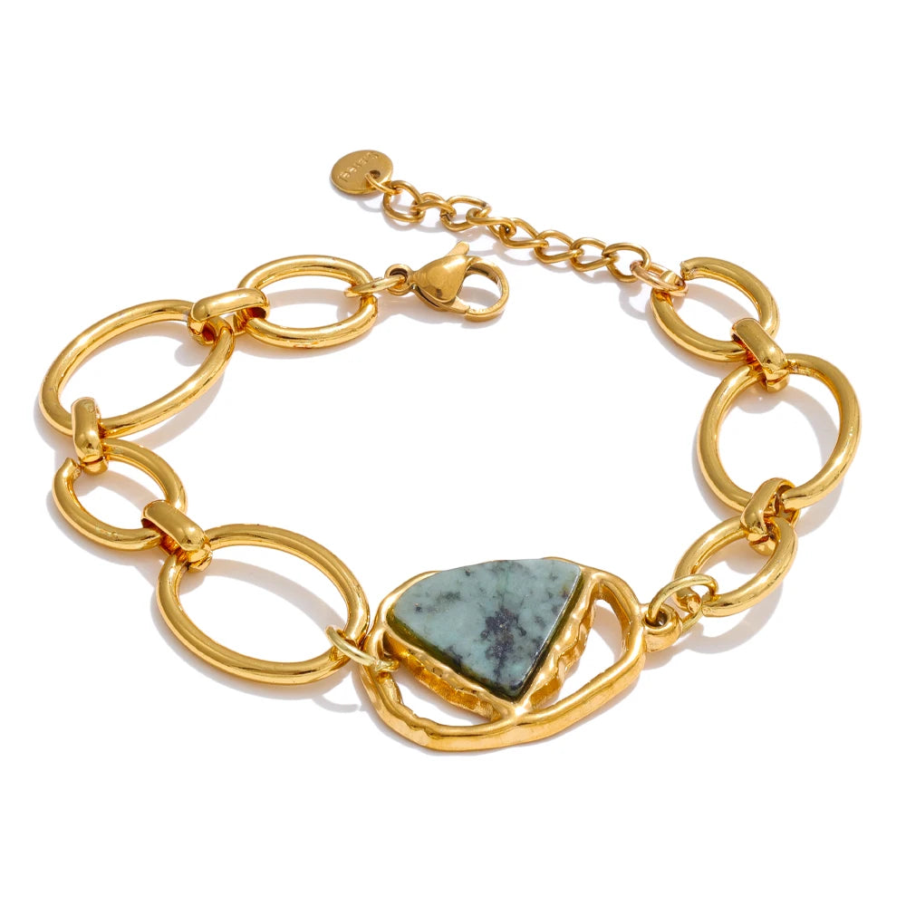 Isalene  Bracelets Gold Liora Stone Link Bracelet