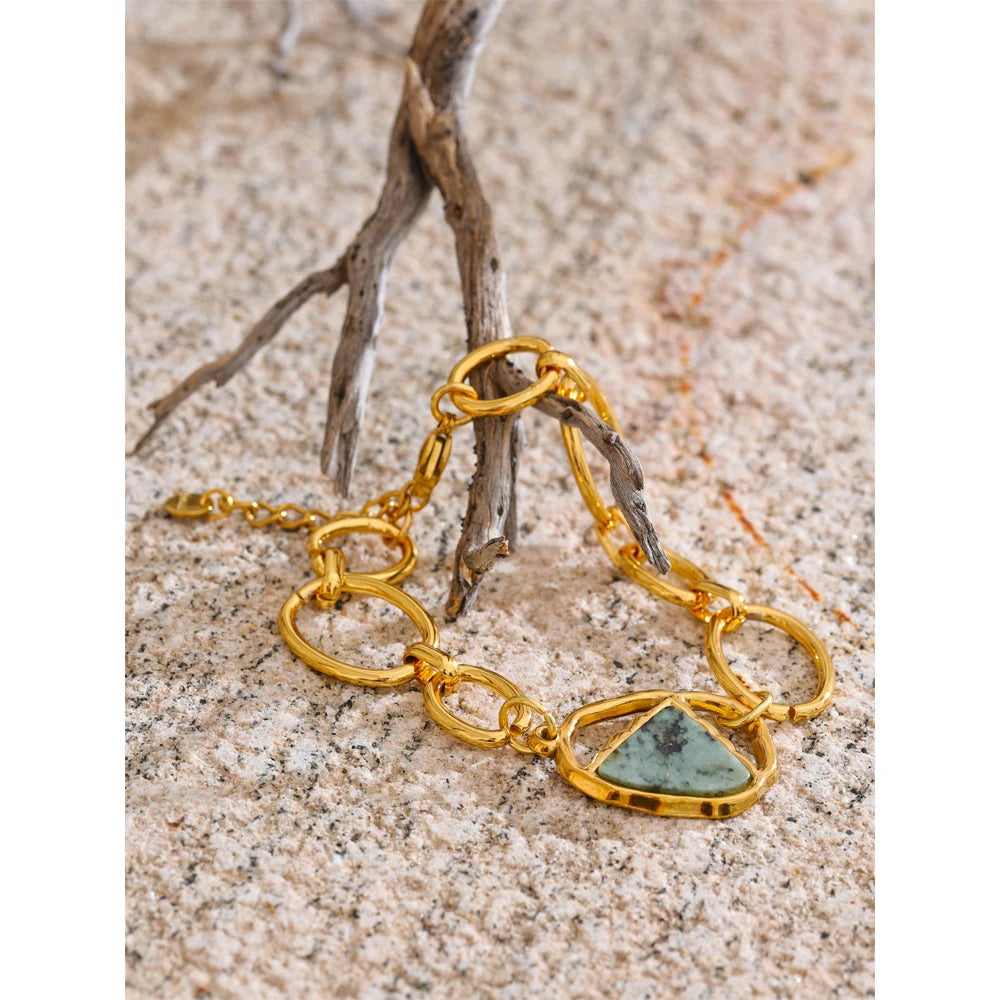 Isalene  Bracelets Gold Liora Stone Link Bracelet
