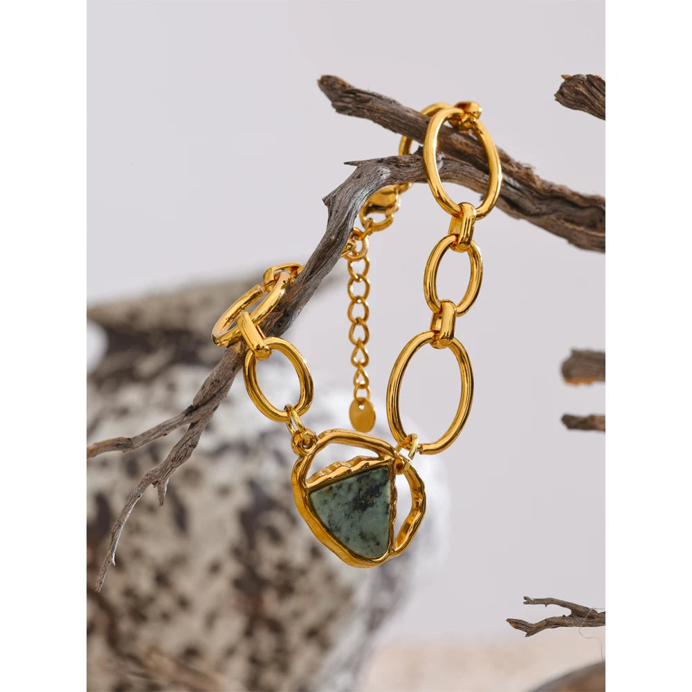 Isalene  Bracelets Gold Liora Stone Link Bracelet