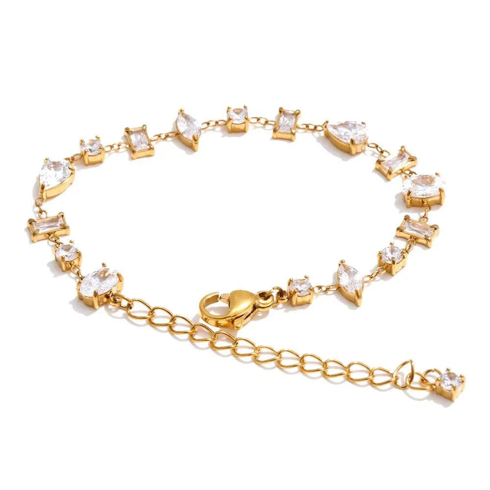 Isalene  Bracelets Gold / Multicolor Kaleido Gem Chain Bracelet