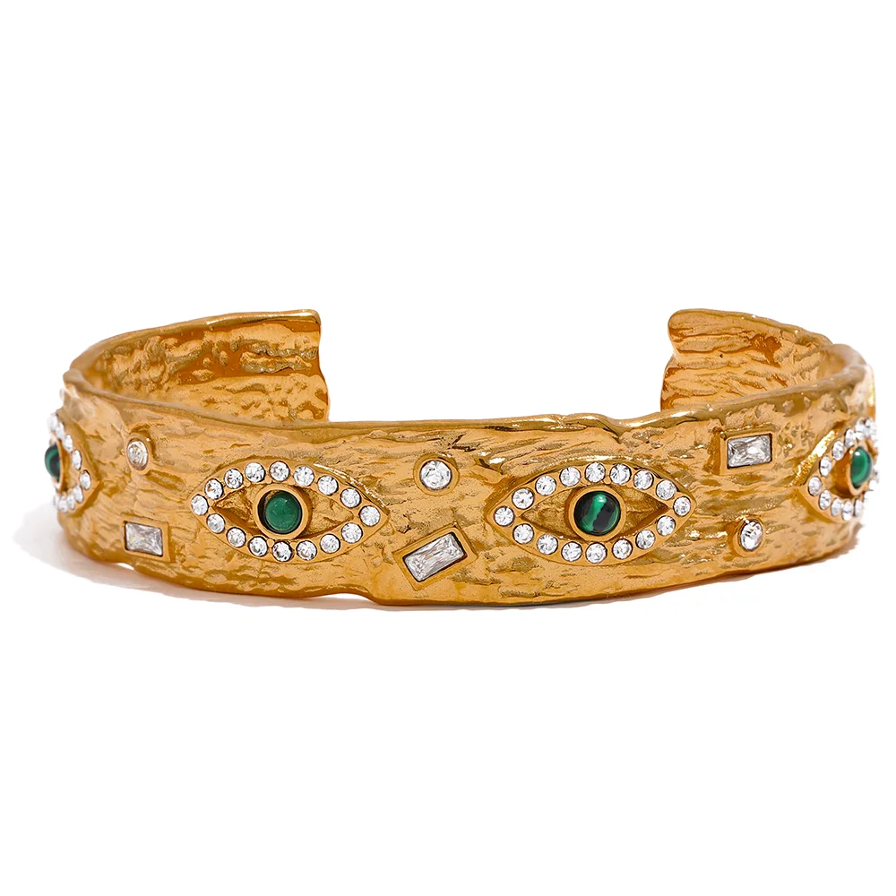Isalene  Bracelets Gold Mystic Gaze Cuff