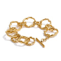 Isalene  Bracelets Gold Oro Ripple Link Bracelet