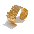 Isalene  Bracelets Gold Sculpted Horizon Cuff