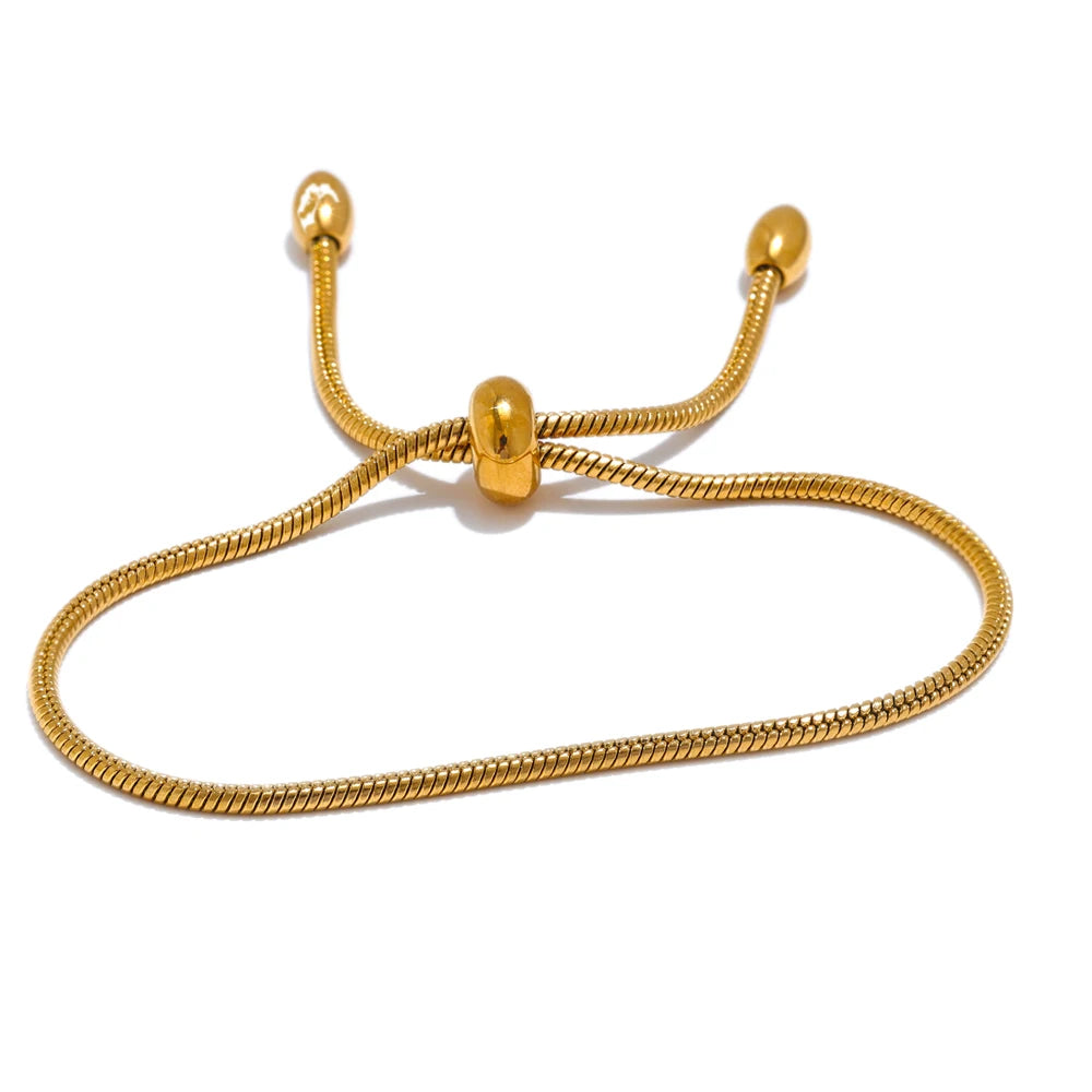 Isalene  Bracelets Gold Serpentine Chain Bracelet