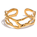 Isalene  Bracelets Gold Solstice Flow Cuff