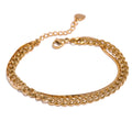 Isalene  Bracelets Gold Twist & Shine Layered Chain Bracelet
