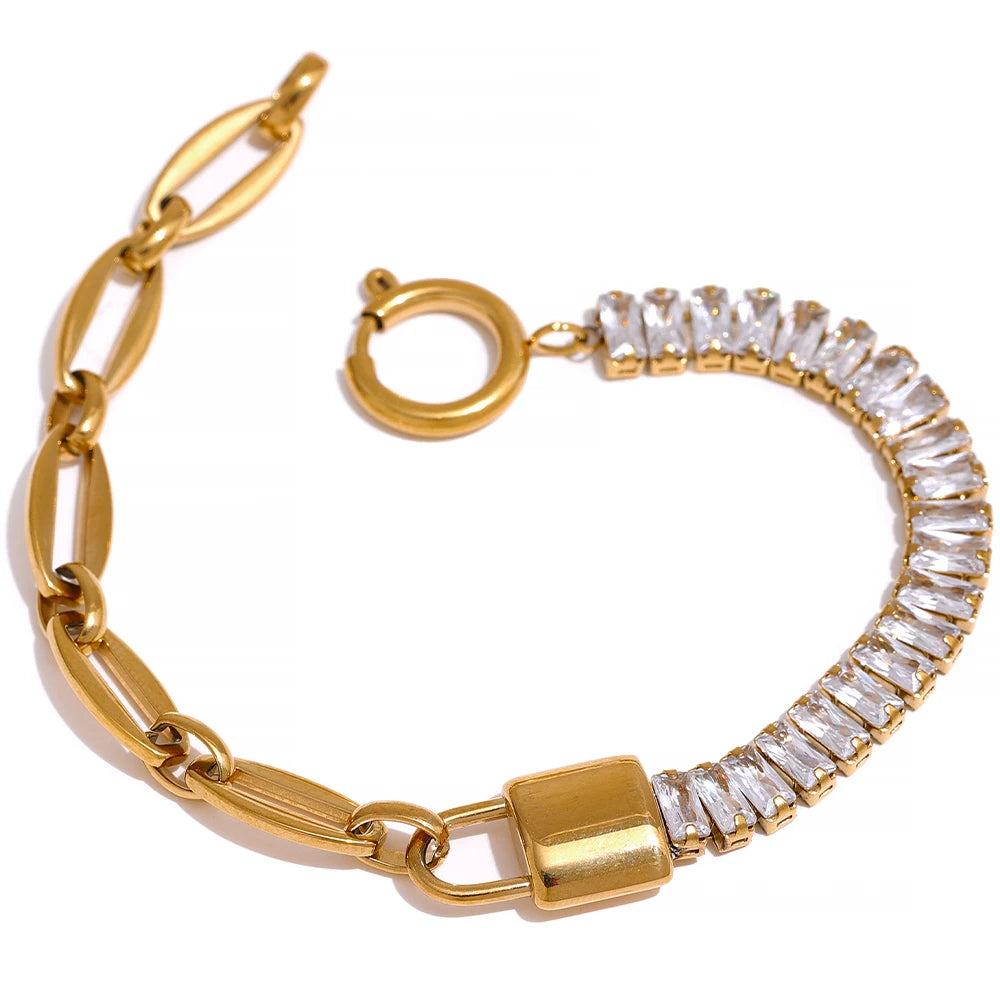 Isalene  Bracelets Gold Valentina Crystal Bracelet