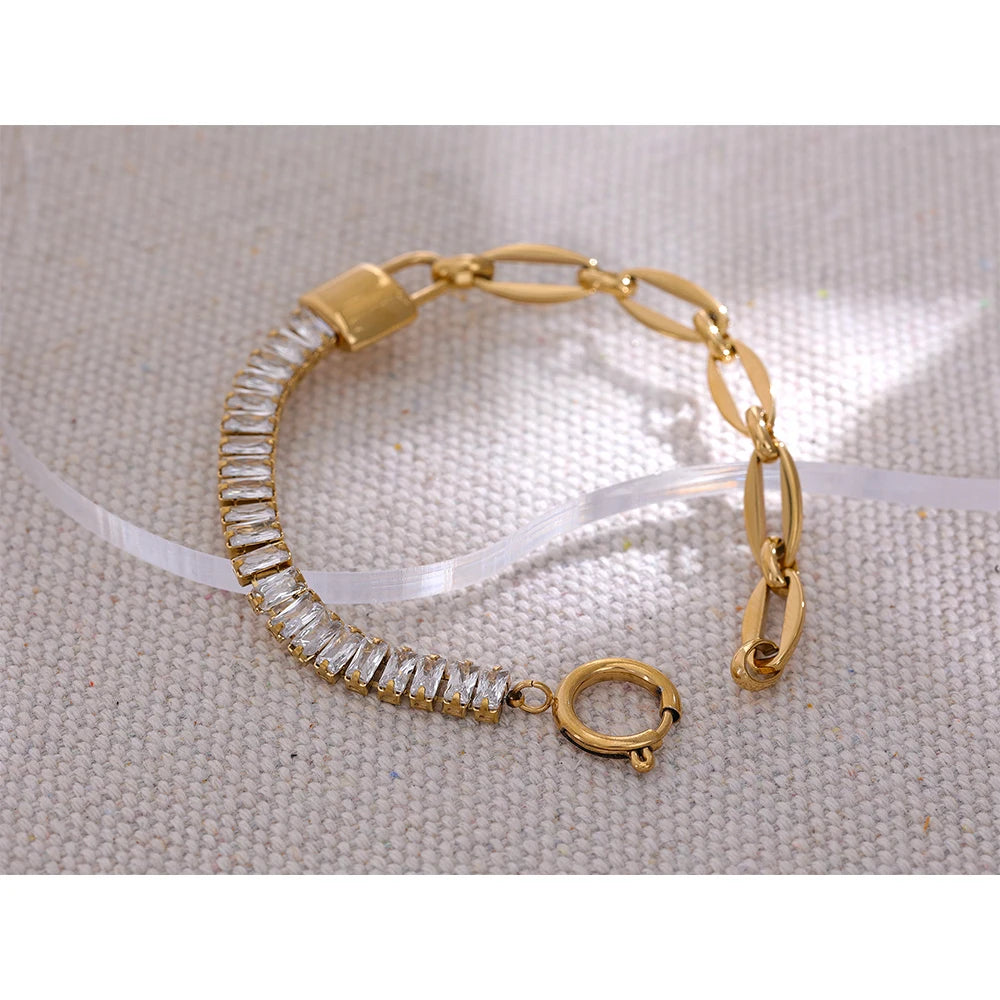 Isalene  Bracelets Gold Valentina Crystal Bracelet