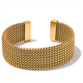 Isalene  Bracelets Gold Valmere Mesh Cuff
