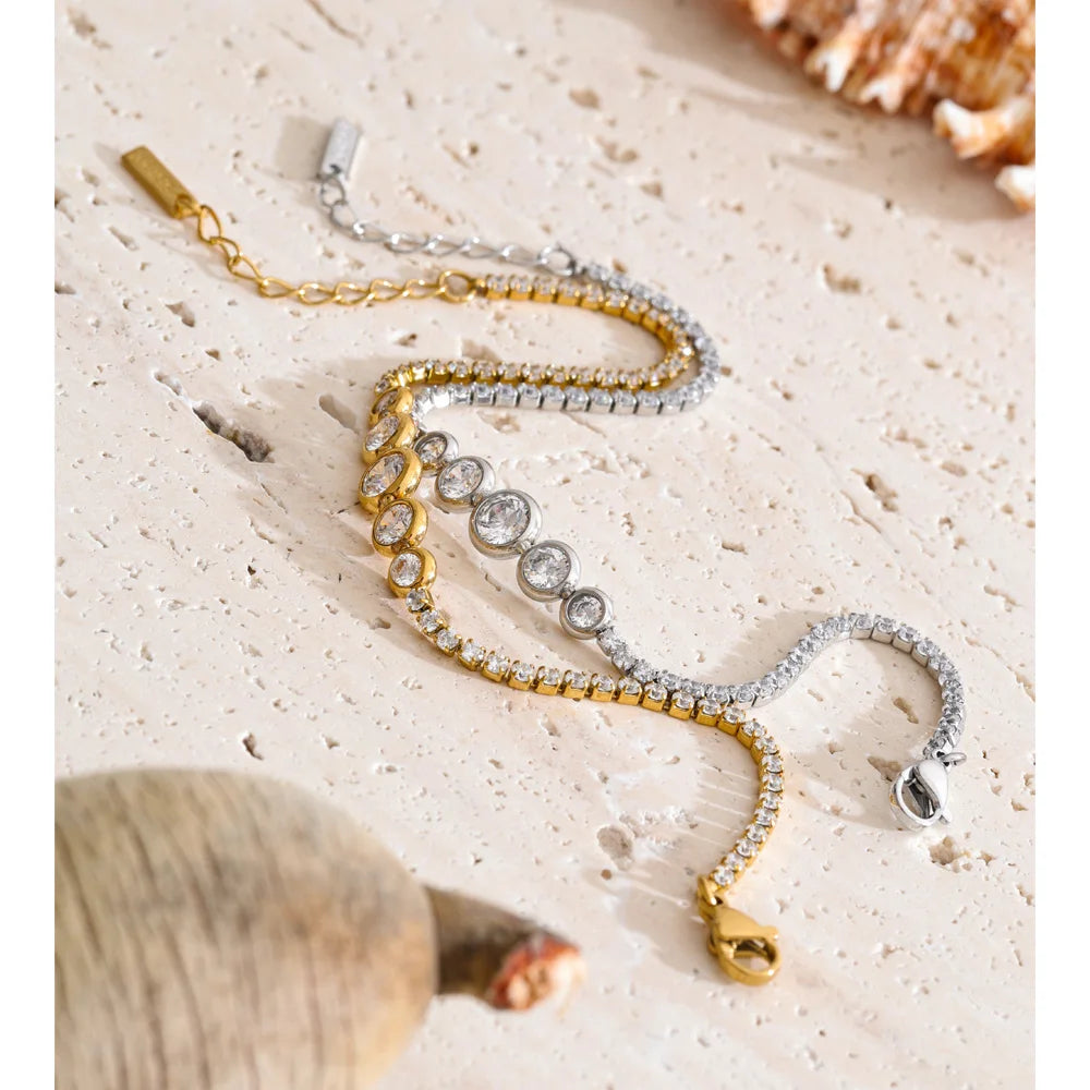Isalene  Bracelets Graduated Crystal Tennis Bracelet