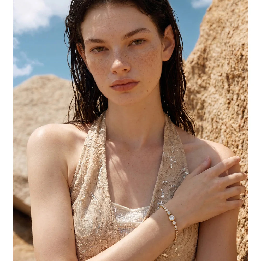 Isalene  Bracelets Graduated Crystal Tennis Bracelet