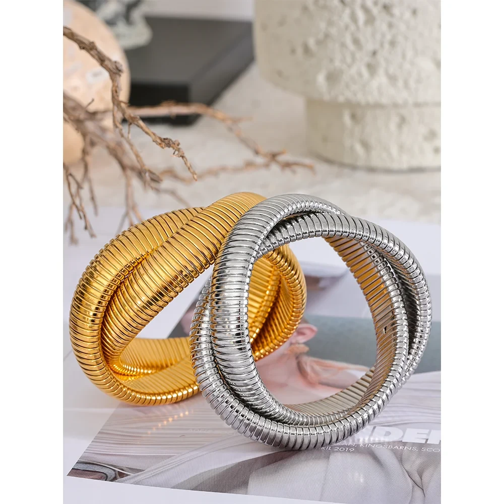 Isalene  Bracelets Infinity Twist Cuff Bracelet