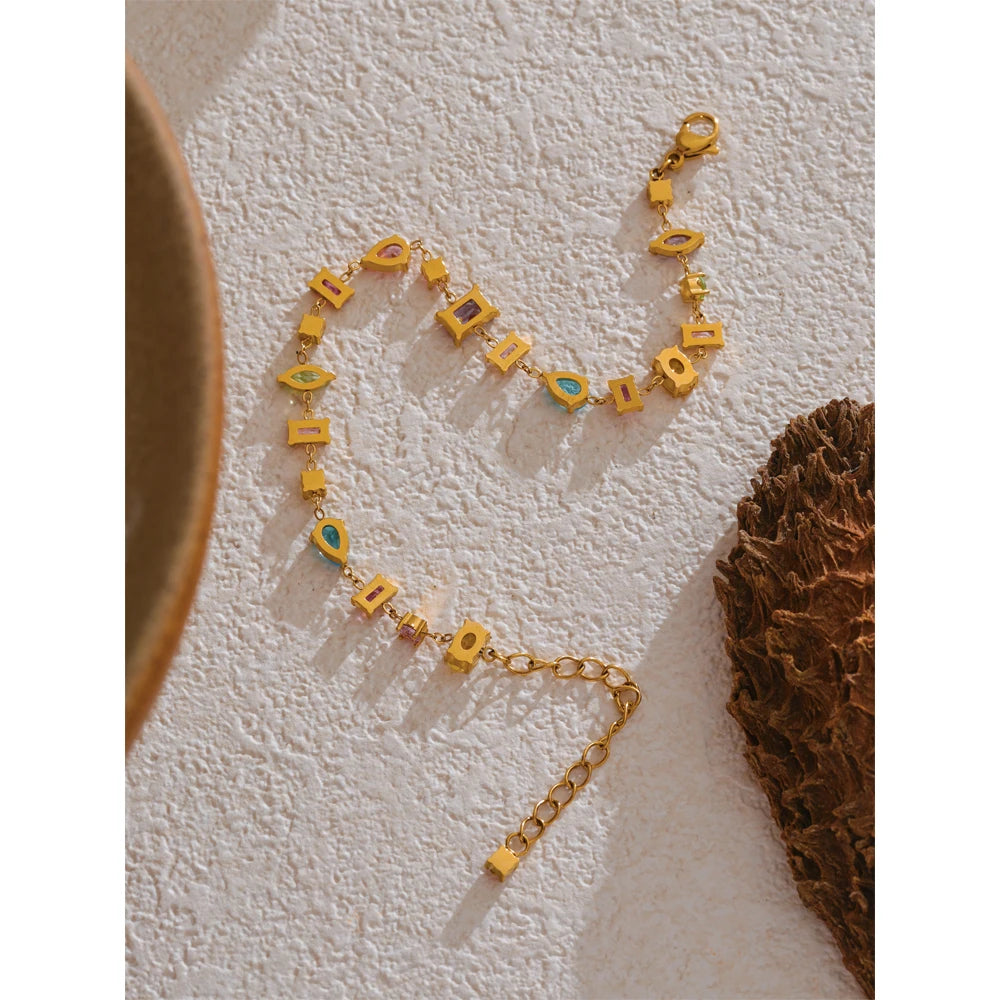 Isalene  Bracelets Kaleido Gem Chain Bracelet