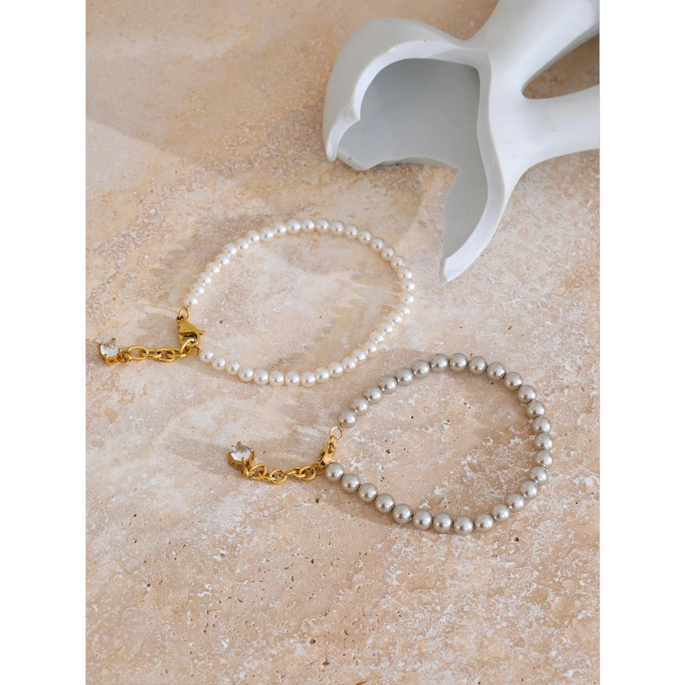 Isalene  Bracelets Lena Pearl Charm Necklace