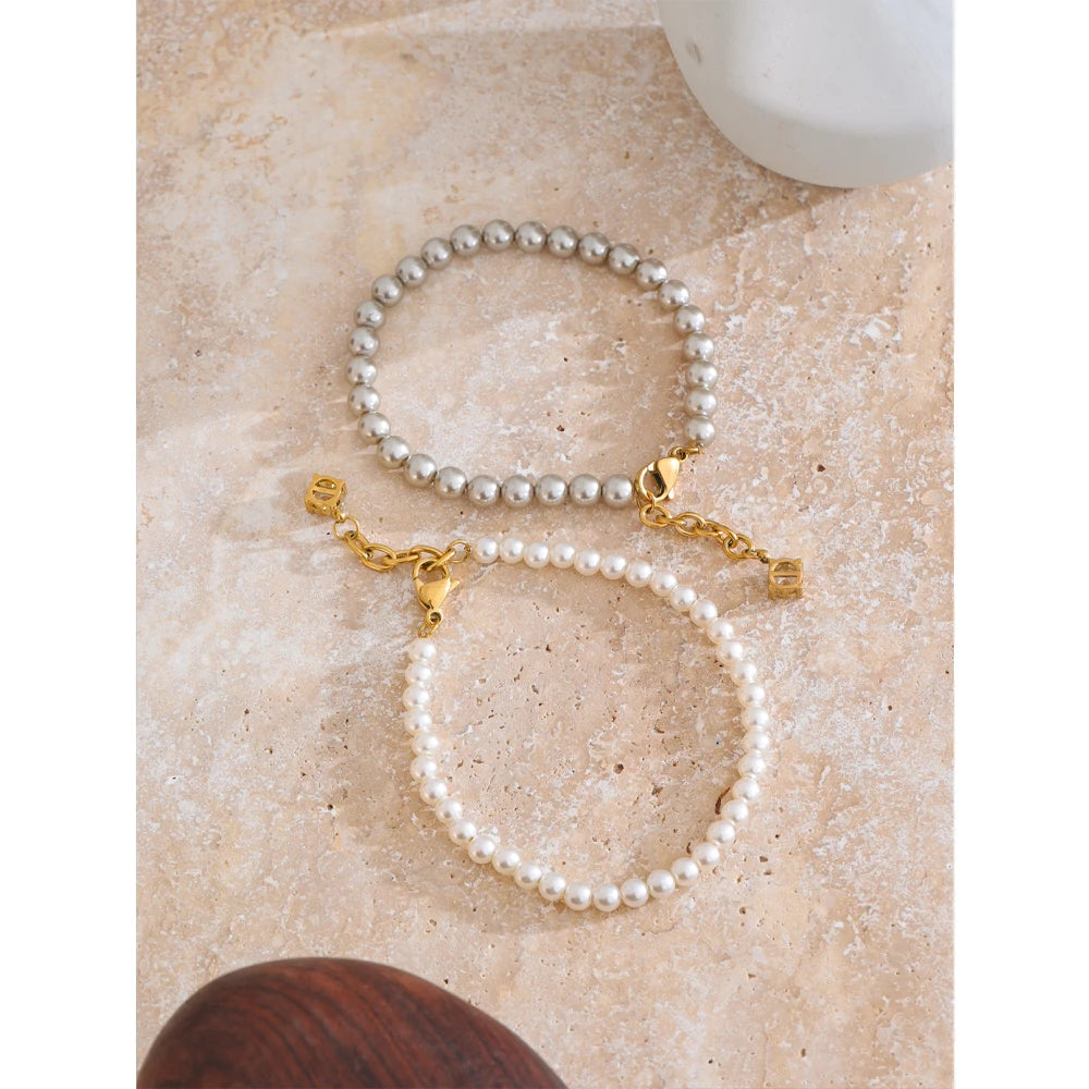 Isalene  Bracelets Lena Pearl Charm Necklace