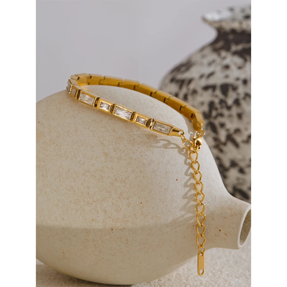Isalene  Bracelets Linear Facet Bracelet