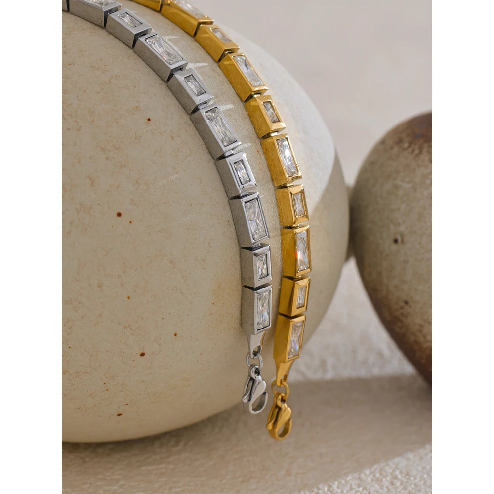Isalene  Bracelets Linear Facet Bracelet