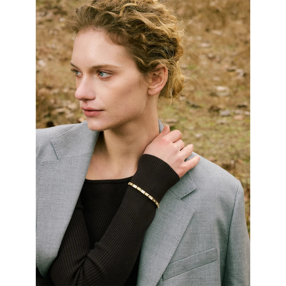 Isalene  Bracelets Linear Facet Bracelet