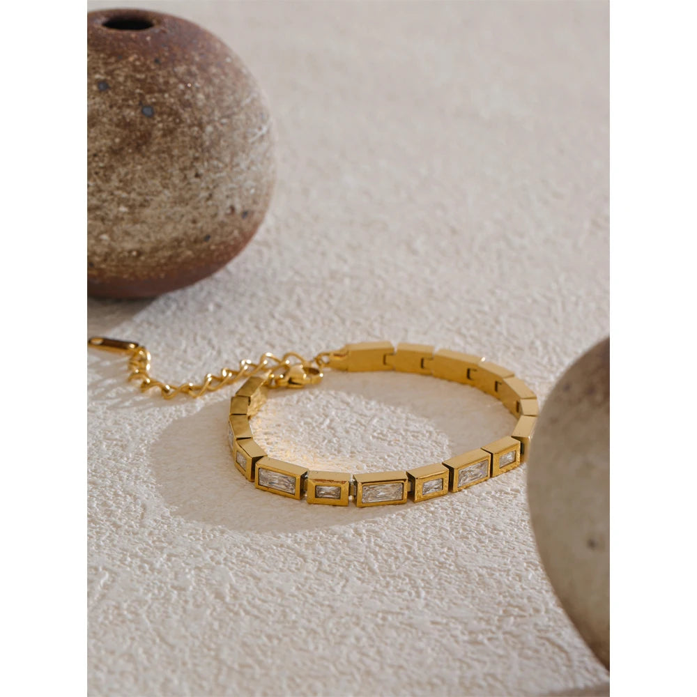 Isalene  Bracelets Linear Facet Bracelet