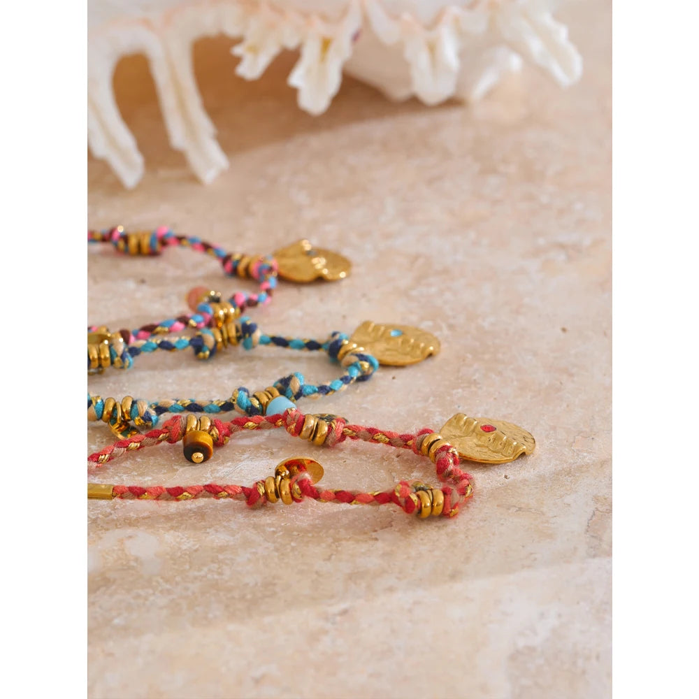 Isalene  Bracelets Mystic Braided Charm Bracelet
