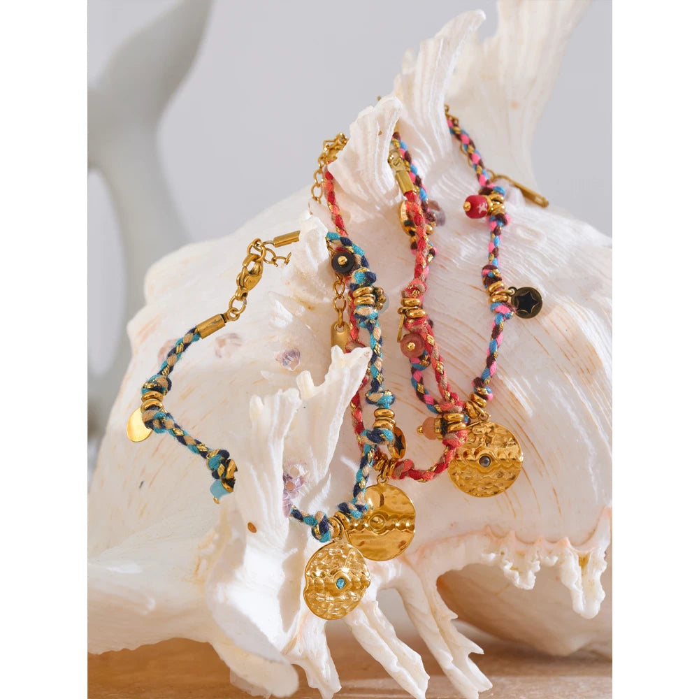 Isalene  Bracelets Mystic Braided Charm Bracelet
