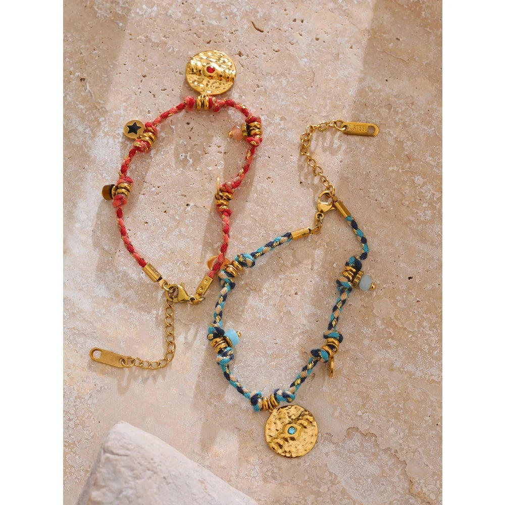 Isalene  Bracelets Mystic Braided Charm Bracelet