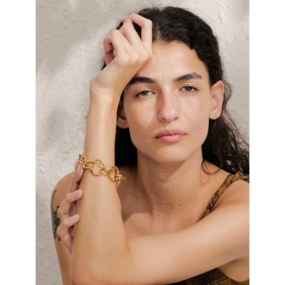 Isalene  Bracelets Oro Ripple Link Bracelet