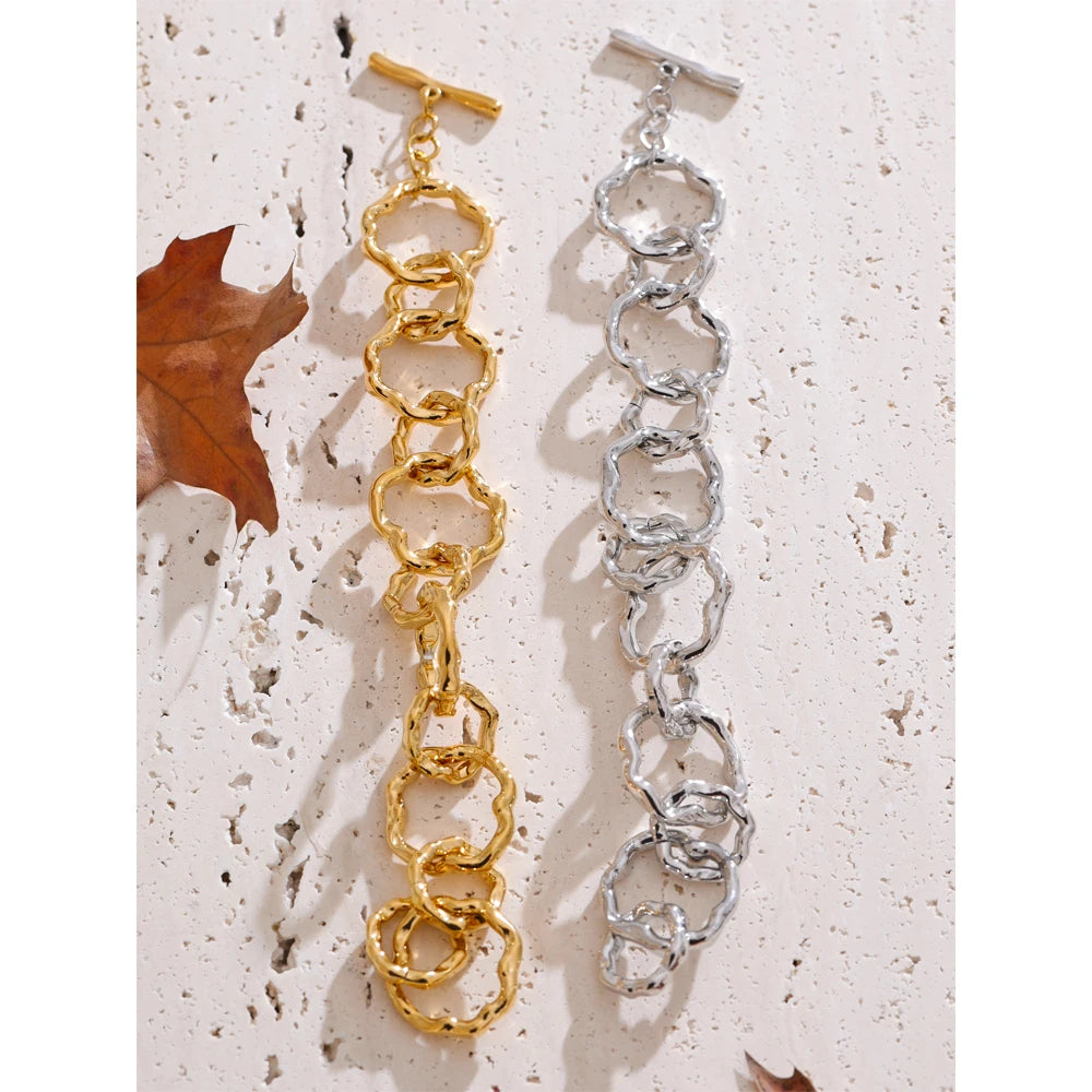 Isalene  Bracelets Oro Ripple Link Bracelet